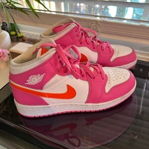 Nike Pink and White Sneakers